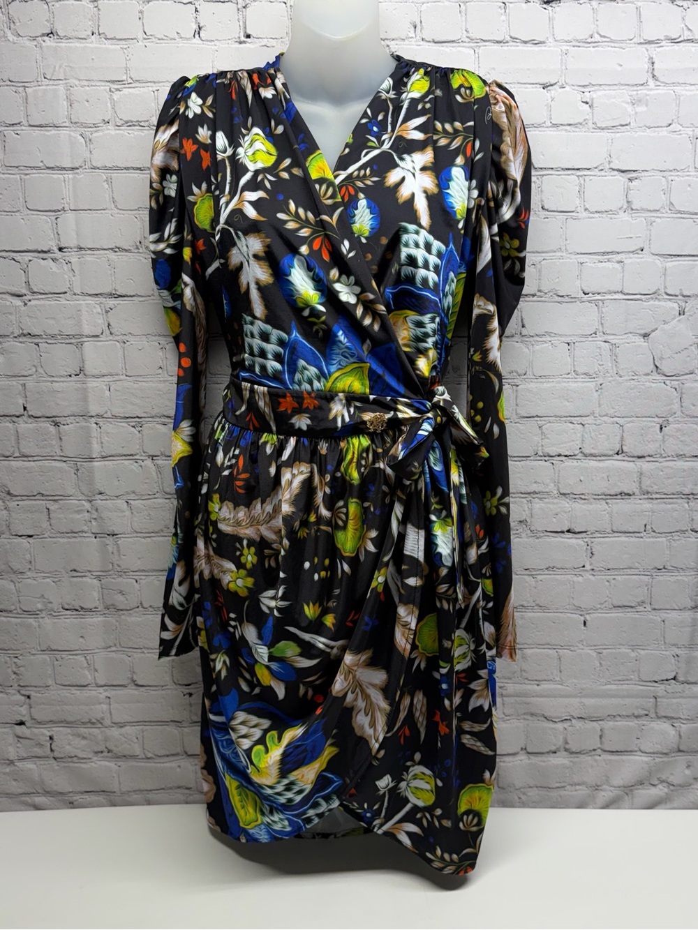 Roberto Cavalli women’s multicolor wrap dress size Small